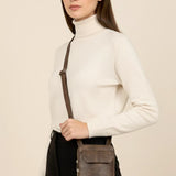 Vertical Vegan Leather Mobile Pouch