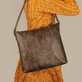 Stella Vegan Leather Women Shoulder Bag Espresso Model 1