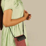 Soft Jute Mobile Sling Grace-Sangria Model 1 