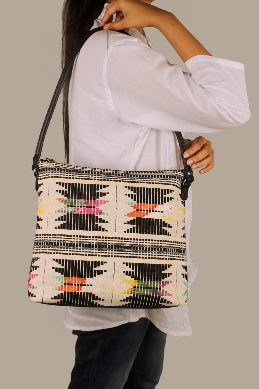 Handloom Women Shoulder Bag Stella -Lava Model 2
