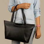 June Vegan Leather women tote bag Midnight M1