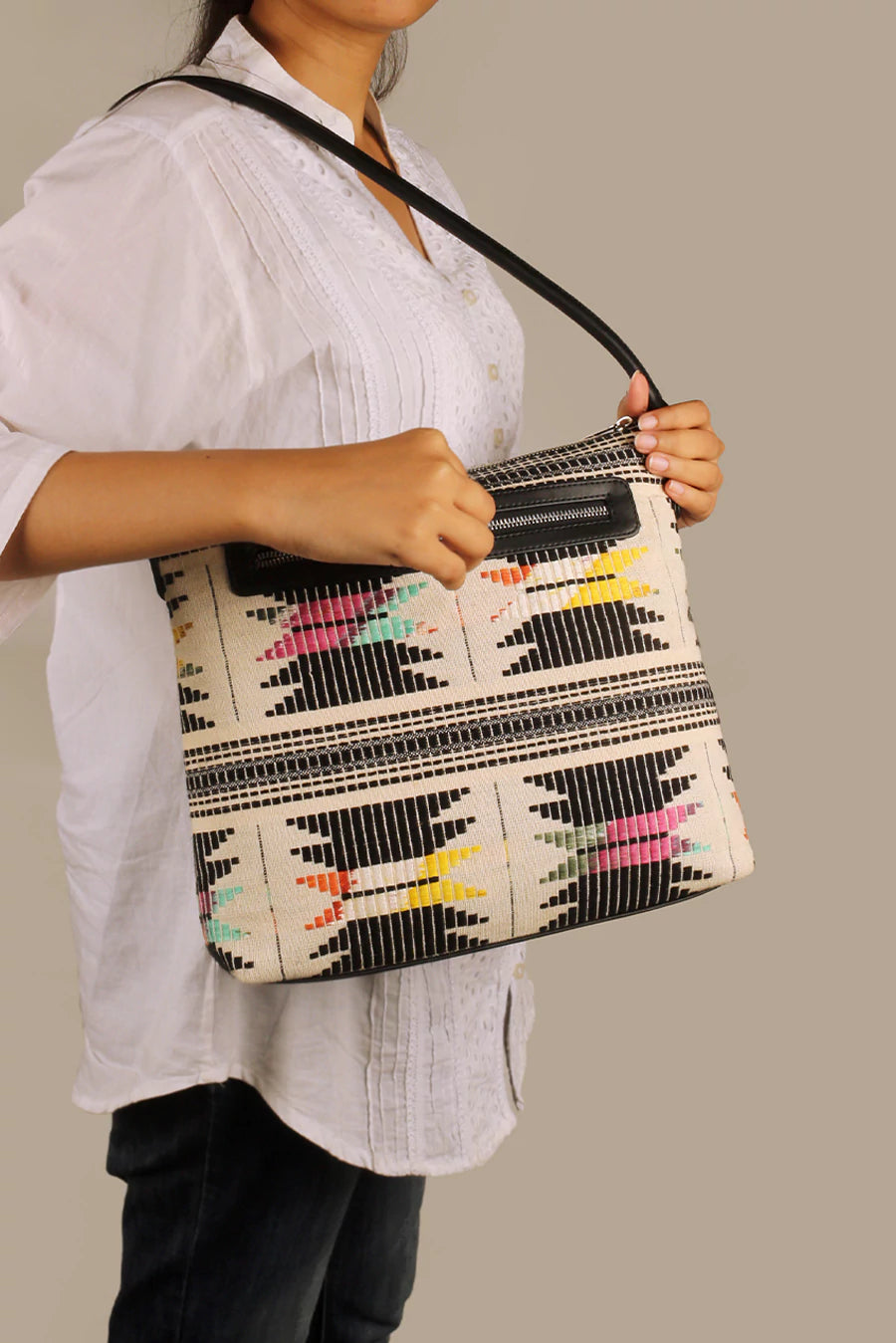 Handloom Women Shoulder Bag Stella -Lava Model 3