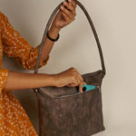 Stella Vegan Leather Women Shoulder Bag Espresso Model 4