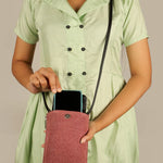 Soft Jute Mobile Sling Grace-Sangria Model 2