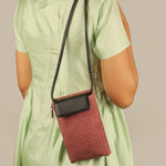 Soft Jute Mobile Sling Grace-Sangria Model 3
