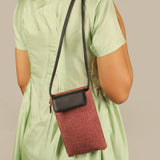 Soft Jute Mobile Sling Grace-Sangria Model 3