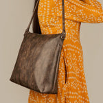 Stella Vegan Leather Women Shoulder Bag Espresso Model 2