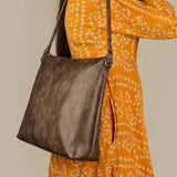 Stella Vegan Leather Women Shoulder Bag Espresso Model 2