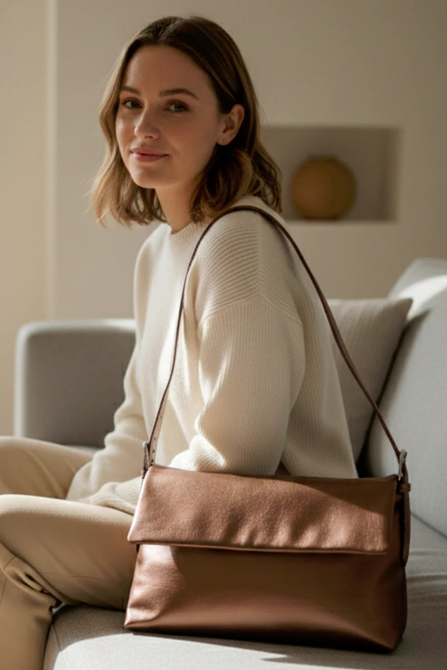 Maeve Vegan Leather Shoulder Bag THE HOUSE OF GANGES