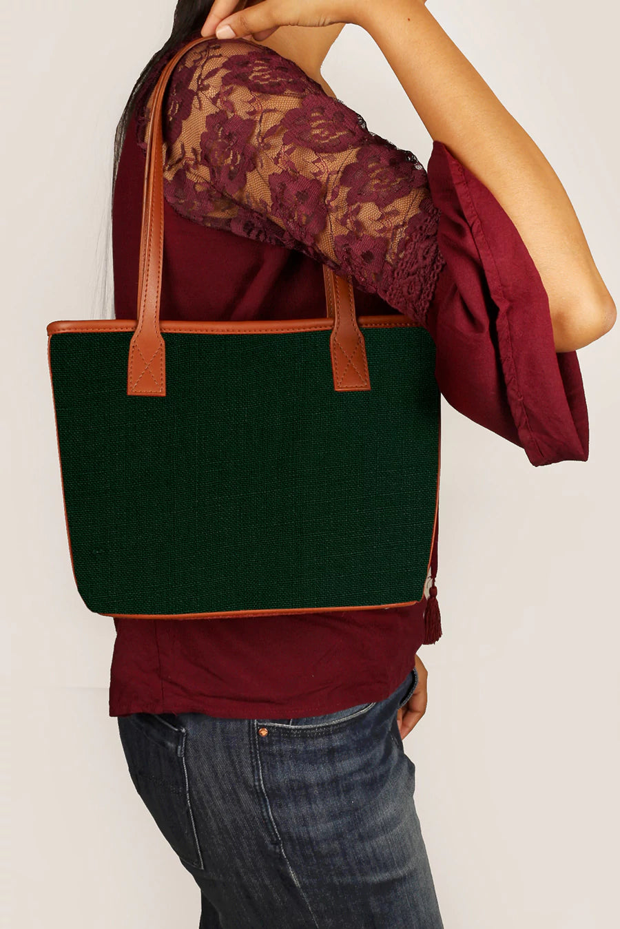 Mini Soft Jute Tote Bag THE HOUSE OF GANGES
