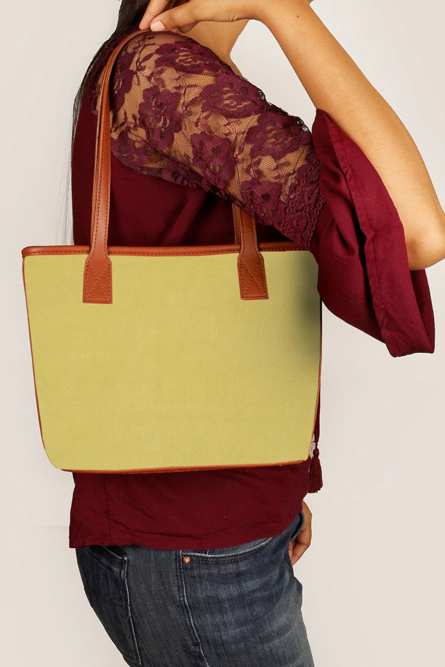 Mini Soft Jute Tote Bag THE HOUSE OF GANGES