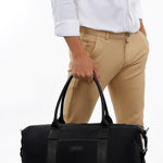 Soft Jute Joey Men Travel Duffle Bag Black Bean Model 2