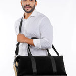 Soft Jute Joey Men Travel Duffle Bag Black Bean Model1