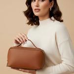 Emi Vegan Leather Toiletry Pouch THE HOUSE OF GANGES