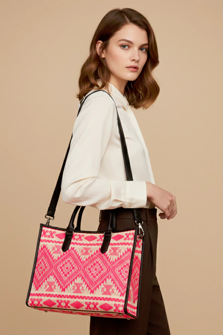 Charlotte Handloom Box Tote Bag