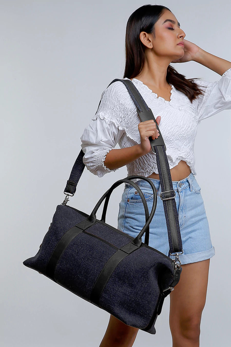 Joey Large Soft Jute Duffle Bag For Women THE HOUSE OF GANGES