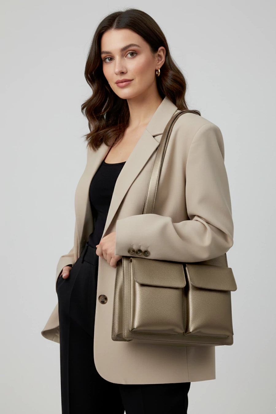 Barbara Vegan Leather Women Office Bag THE HOUSE OF GANGES