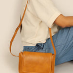 Alice Vegan Leather Women Sling Bag Russet Model 3