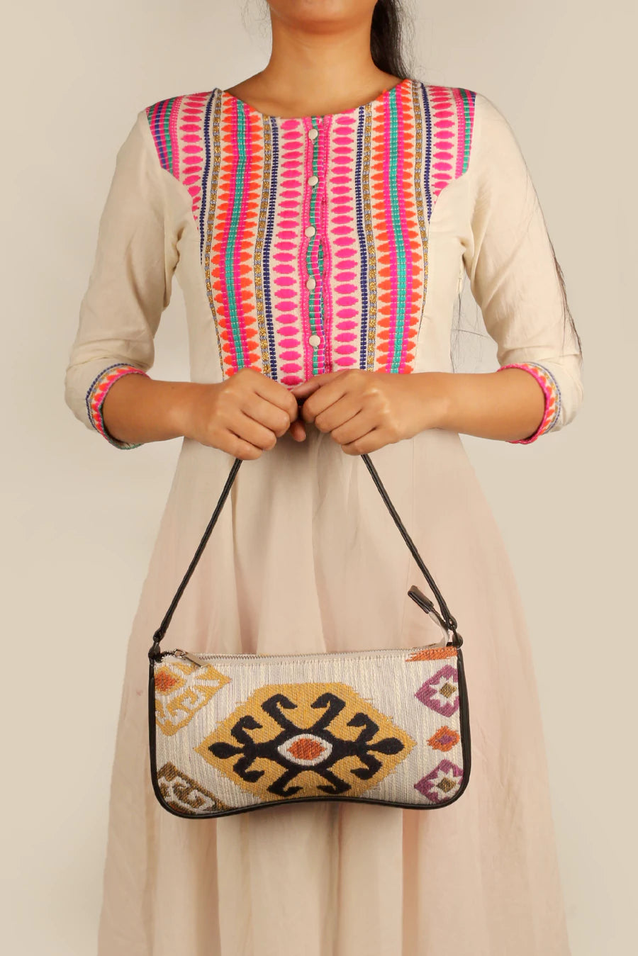 Emily Handloom Women Shoulder Bag Tangelo Model 3