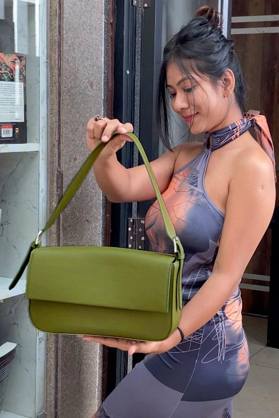 Sandra Vegan Women Handbag Evergreen M1