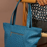 June Vegan Leather women tote bag Ost Blue L3