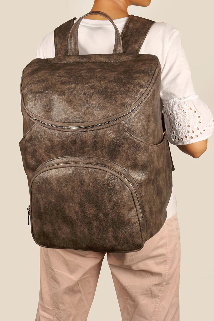 Willow Vegan Leather Multipurpose Backpack Model 2