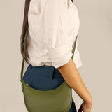 Mini Moony Vegan Leather Women Crossbody Sling Bag Evergreen Model 4