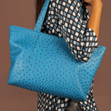 June Vegan Leather women tote bag Ost Blue M1