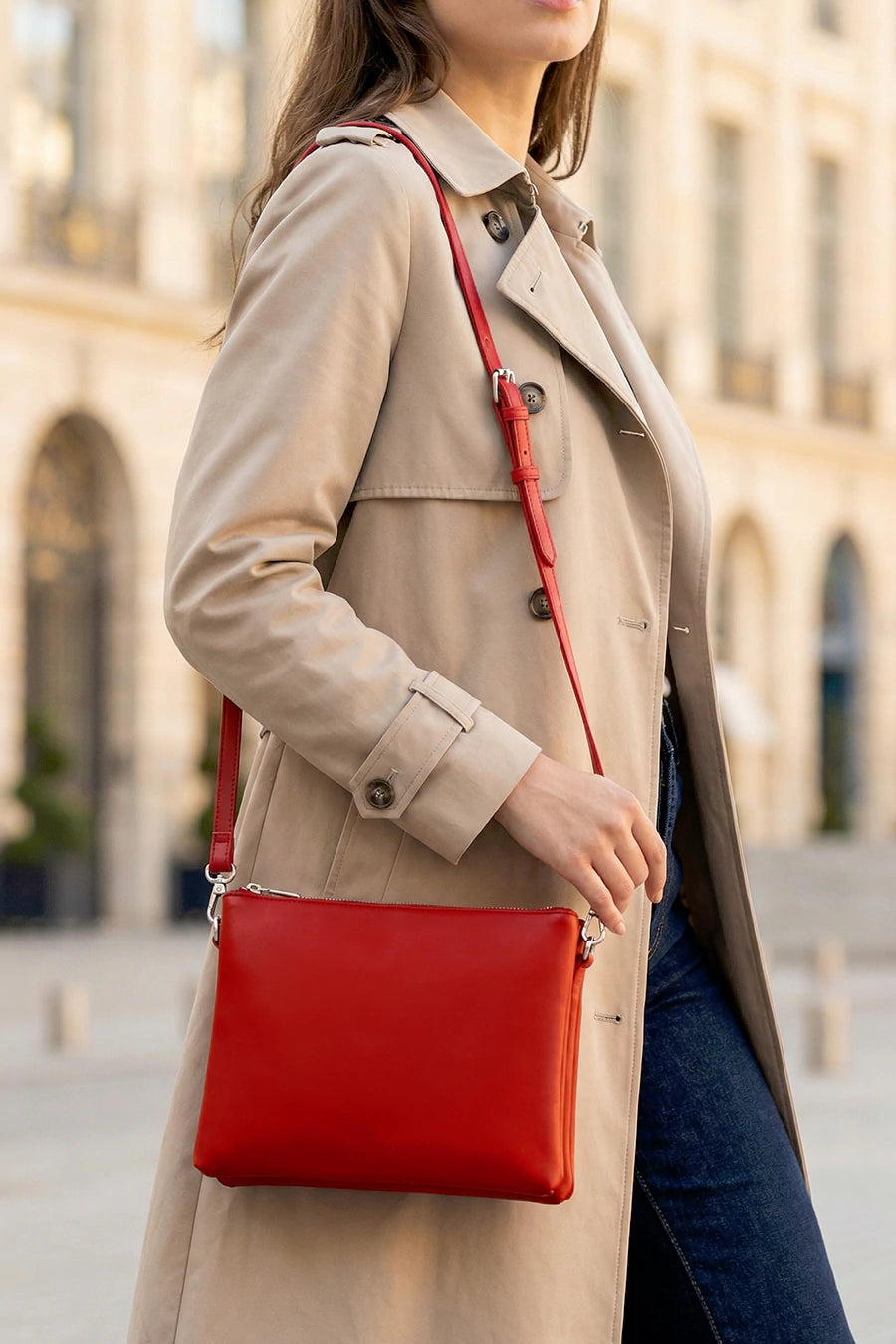 Dual Sling Vegan Leather Crossbody THE HOUSE OF GANGES