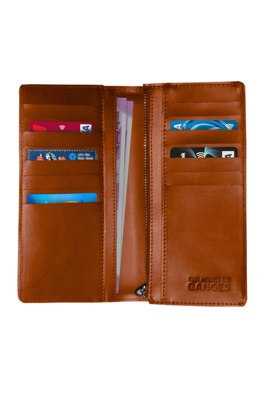 Nori Vegan Leather Women Wallet / Purse Coconut Open