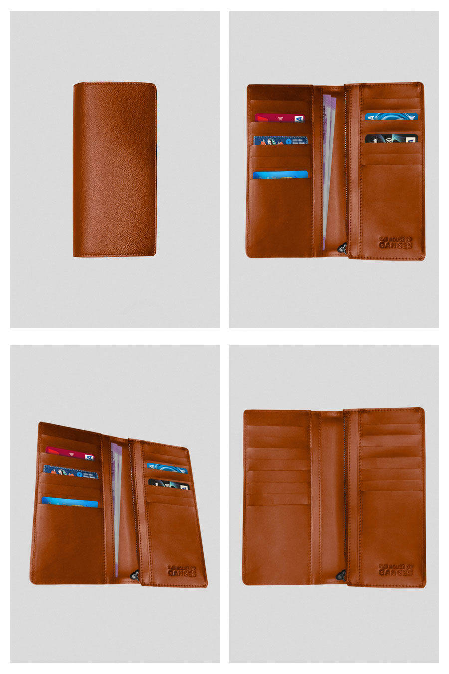 Nori Vegan Leather Women Wallet / Purse Coconut Detail