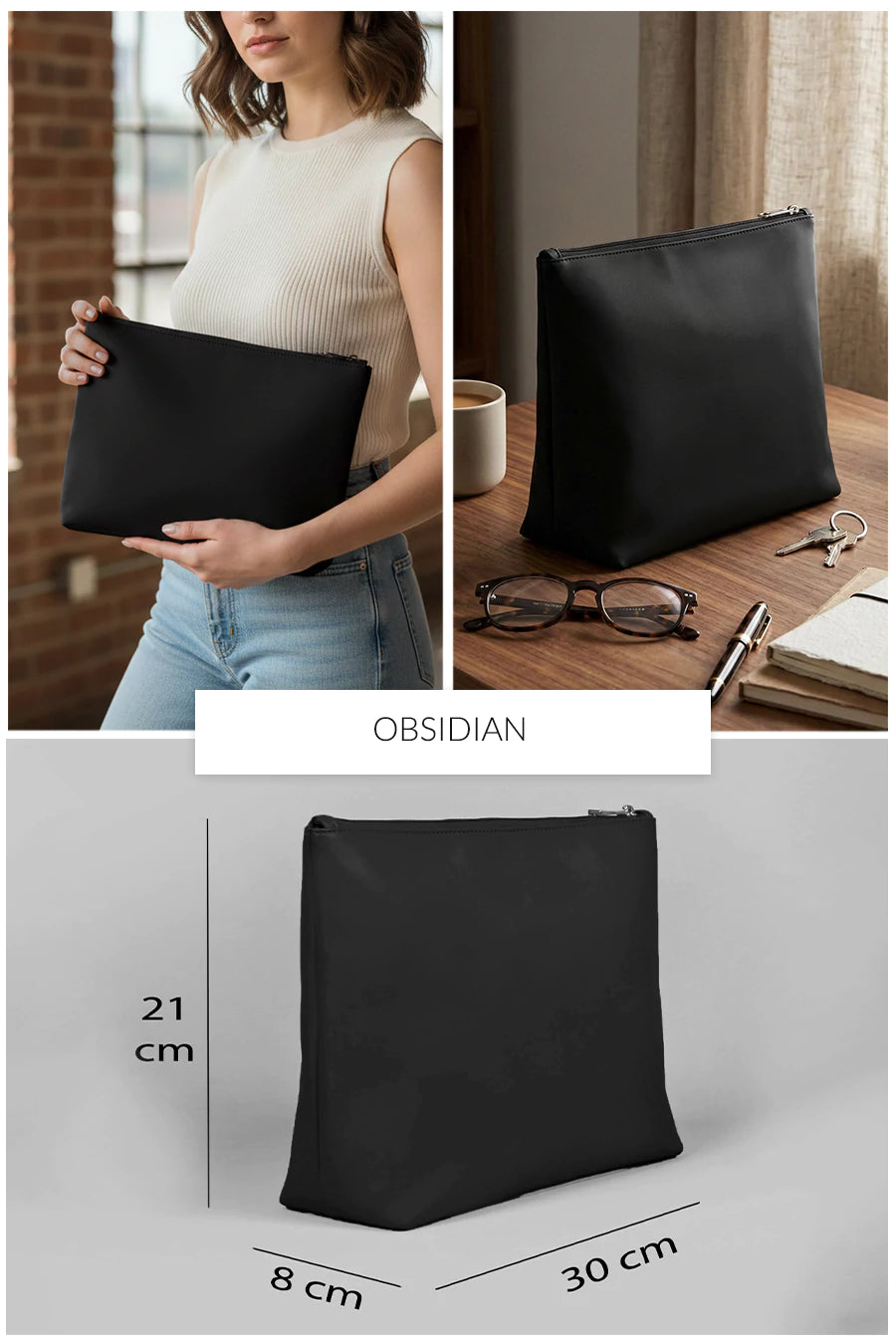 Slindon Medium Vegan Leather Toiletry Pouch THE HOUSE OF GANGES