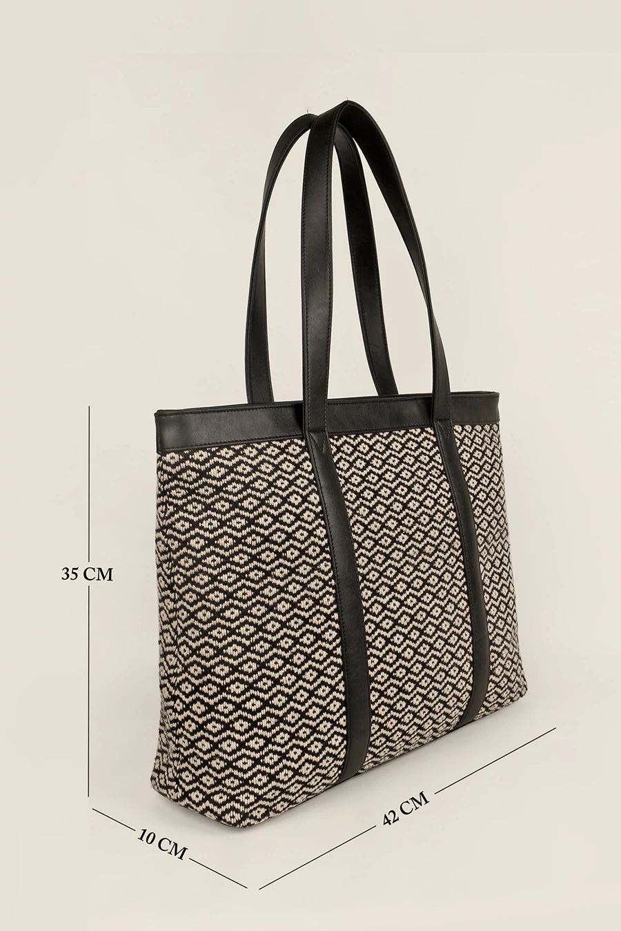 Women Office Tote Bag Handloom Plaster Measurement