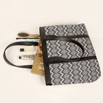 Women Office Tote Bag Handloom Brown Chevron Lifestyle 