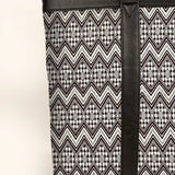 Women Office Tote Bag Handloom Brown Chevron Close
