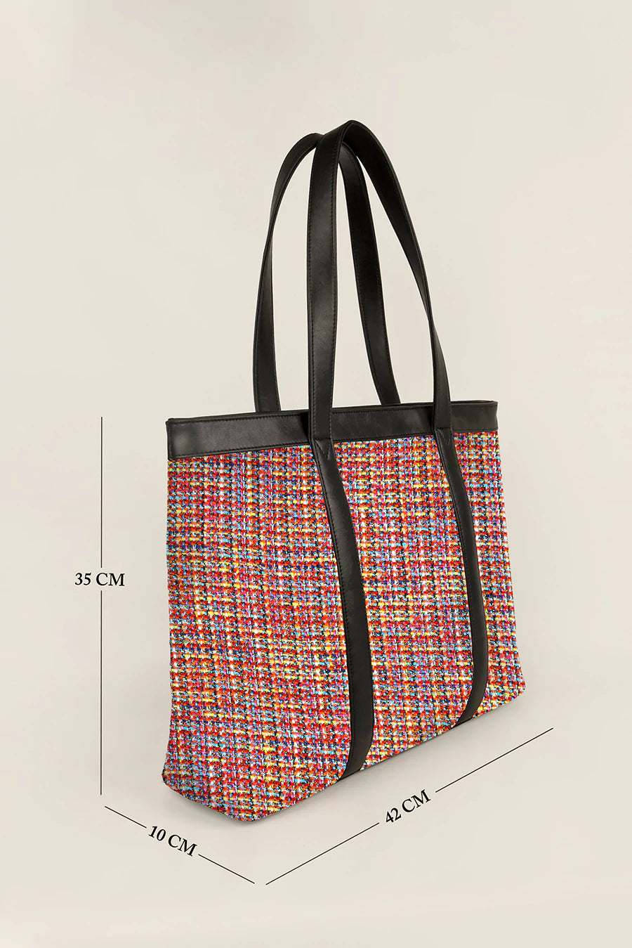 Women Office Tote Bag Handloom Ditsy Measurement