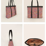 Women Office Tote Bag Handloom Ditsy Details