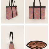 Women Office Tote Bag Handloom Ditsy Details