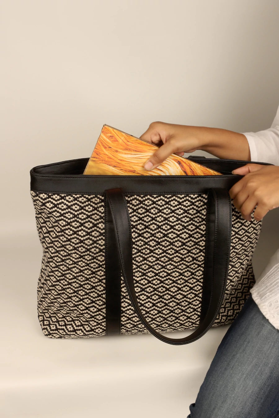 Women Office Tote Bag Handloom Plaster Model3