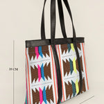 Women Office Tote Bag Handloom Ruching Measurement