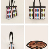 Women Office Tote Bag Handloom Ruching Details