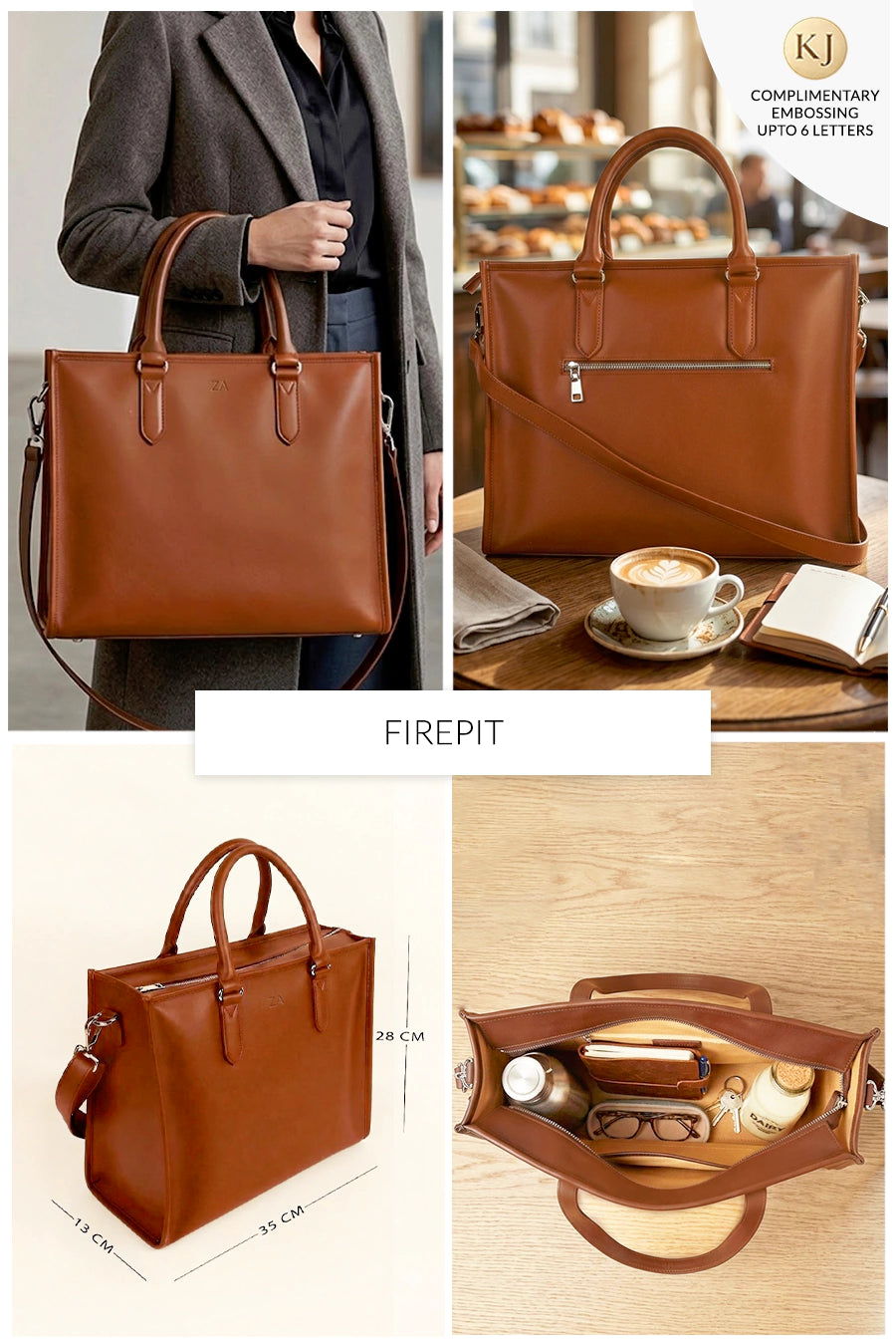 Charlotte Vegan Leather  Box Tote Bag