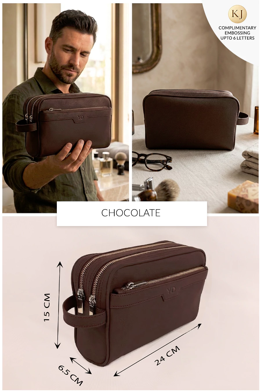 The Vegan Leather Travel Toiletry Pouch