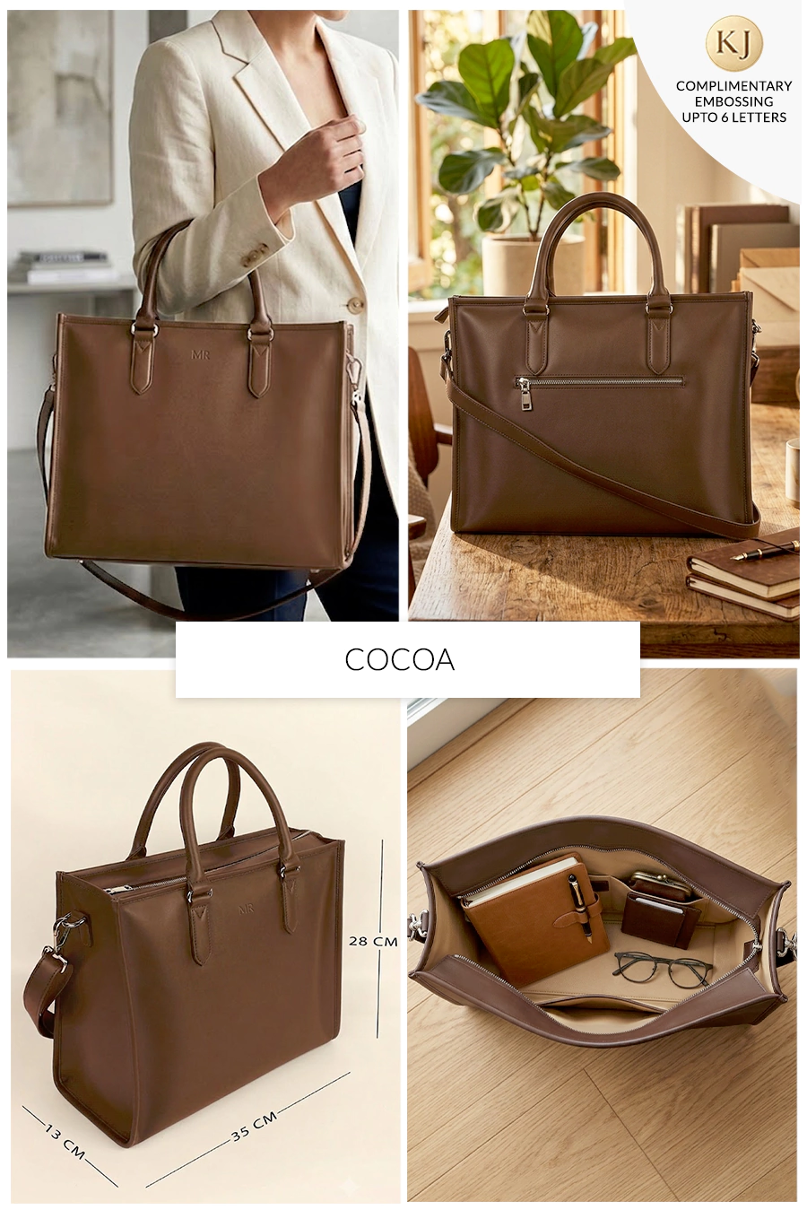 Charlotte Vegan Leather  Box Tote Bag