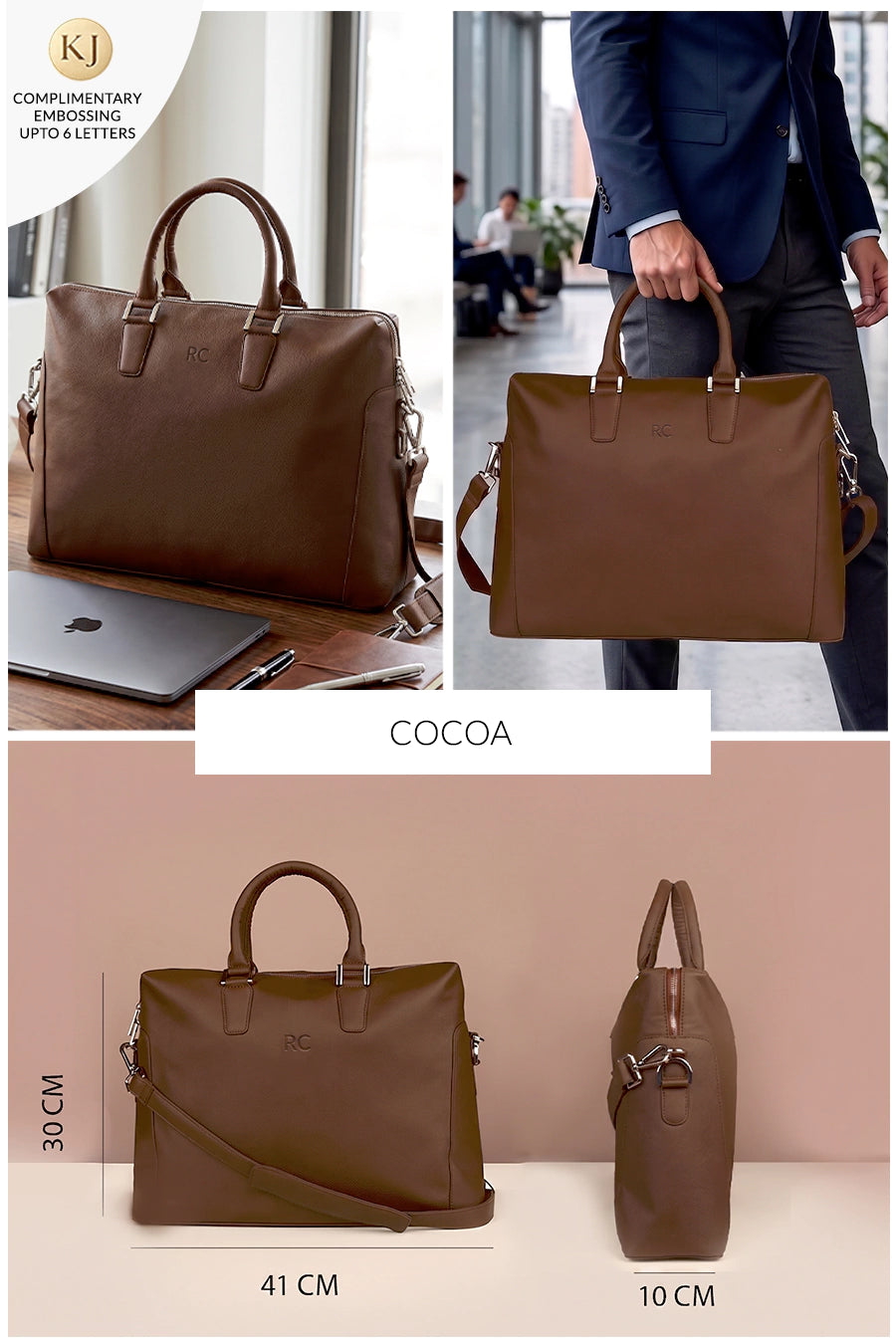 Will 15 Inch Vegan Leather Laptop Bag for Men