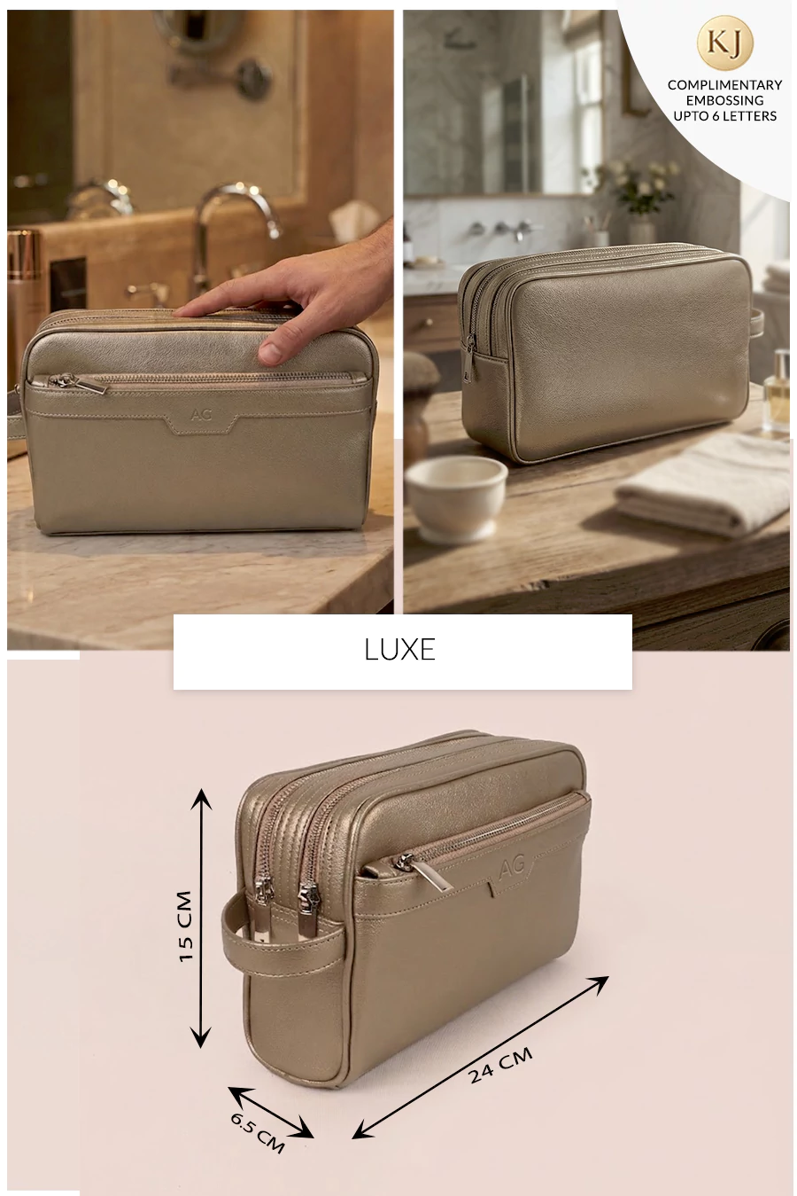 The Vegan Leather Travel Toiletry Pouch