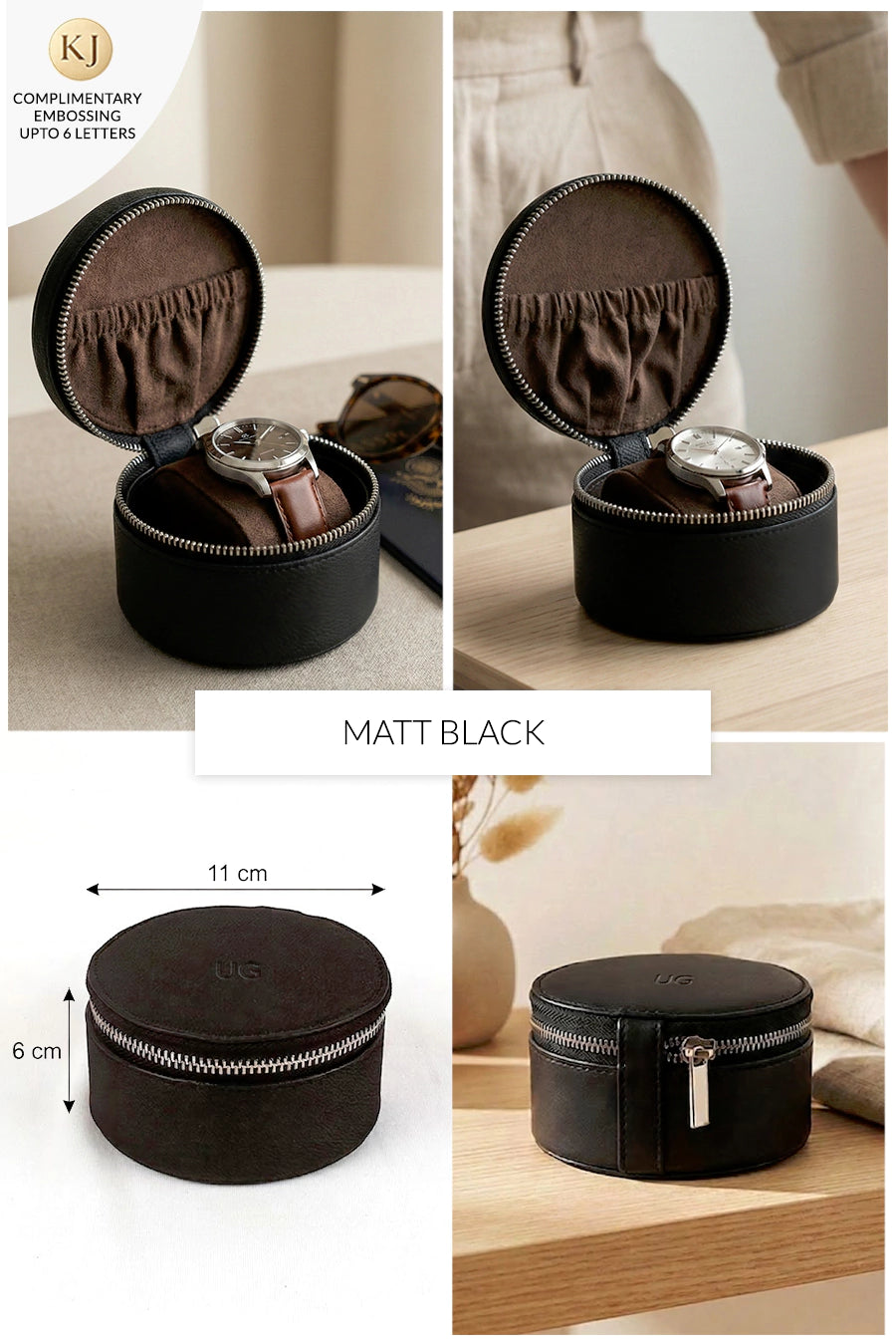 Rogate Large Vegan Leather Watch Case 🏆 #1 Bestseller | Loved by 1000+ Customers