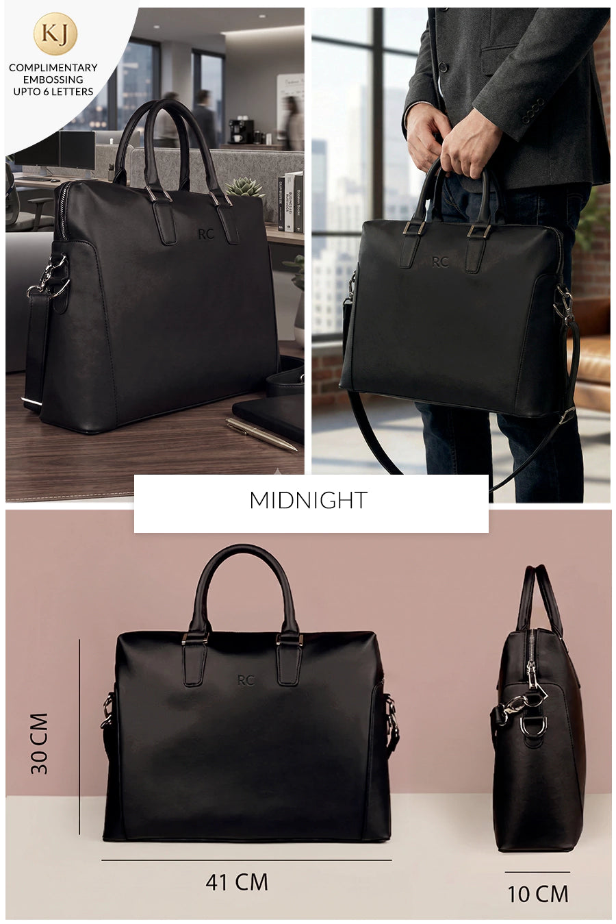 Will 15 Inch Vegan Leather Laptop Bag for Men