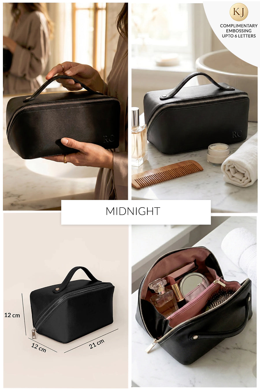 Emi Vegan Leather Toiletry Pouch
