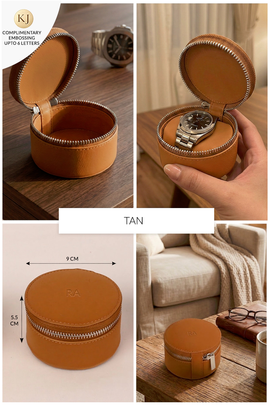 Rogate Medium Vegan Leather Watch Case 🏆 #1 Bestseller | Loved by 1000+ Customers